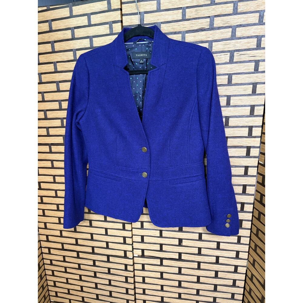Talbots Indigo Wool‎ Blazer Size 6
